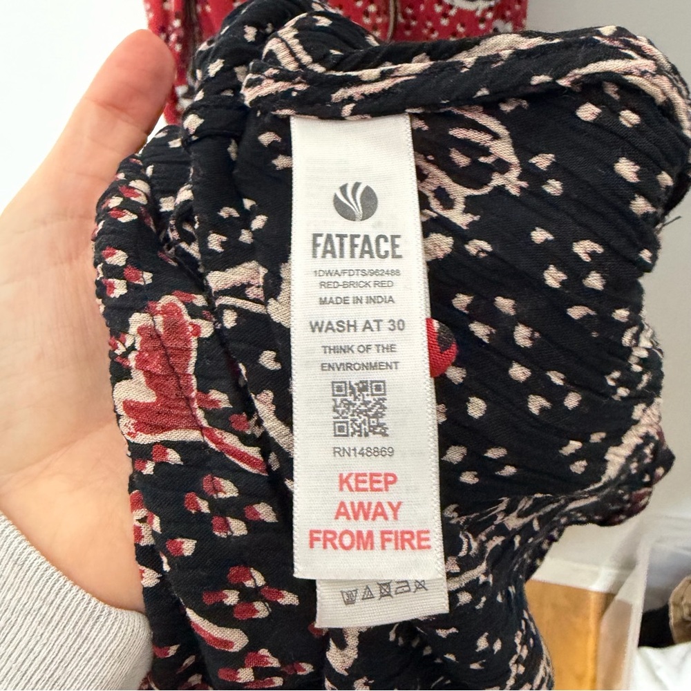 Fat Face Maxi Dress Long High Neck Printed Sleeveless Size 10 243 - Picture 6 of 10